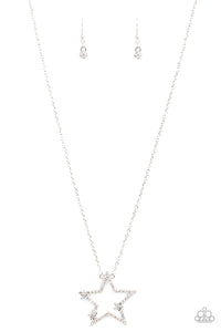 I Pledge Allegiance to the Sparkle - White Paparazzi Accessories