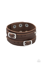 Load image into Gallery viewer, Bronco Bustin Buckles - Brown Paparazzi Accessories
