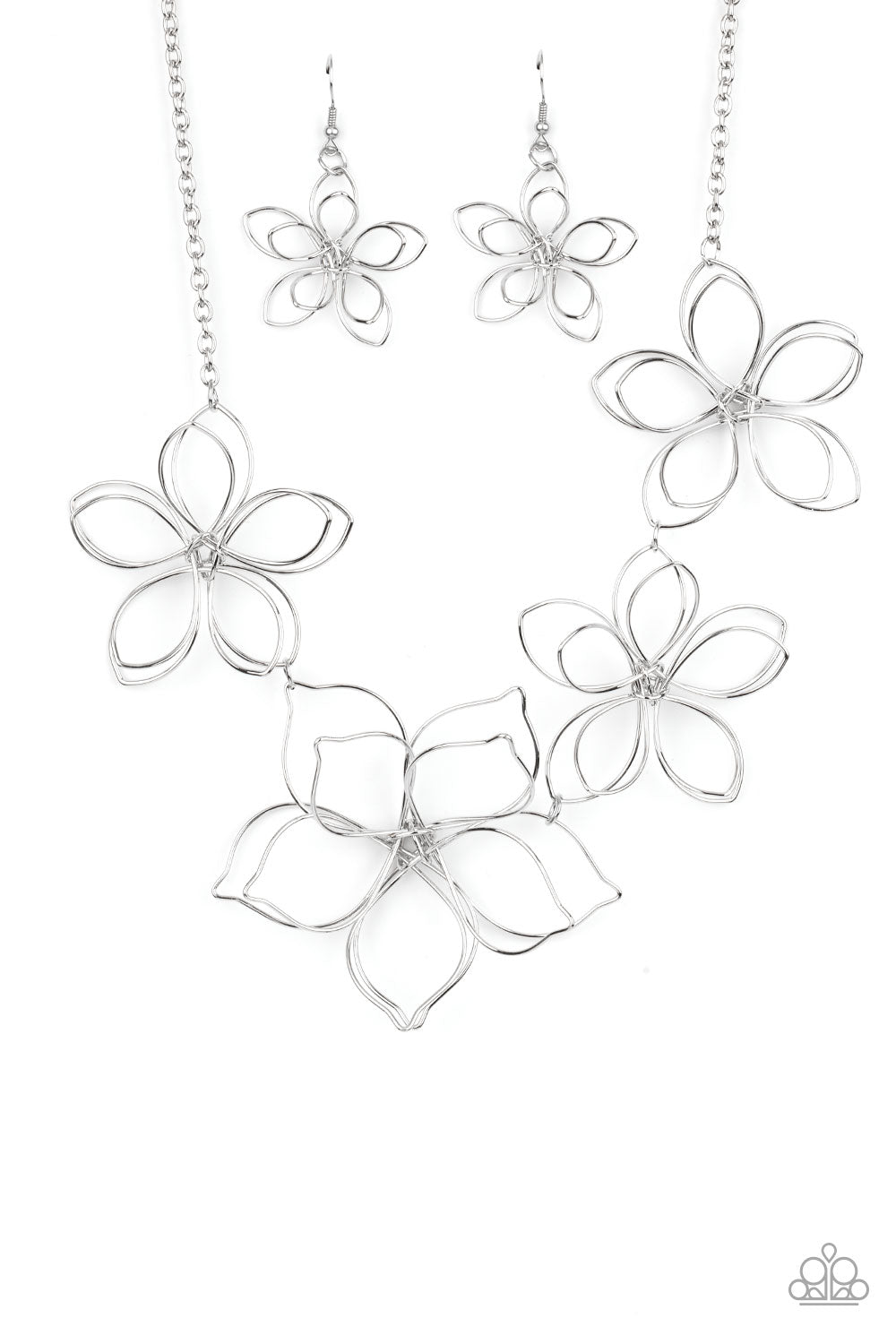 Flower Garden Fashionista - Silver Paparazzi Accessories