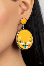 Load image into Gallery viewer, Embroidered Gardens - Yellow Paparazzi Accessories
