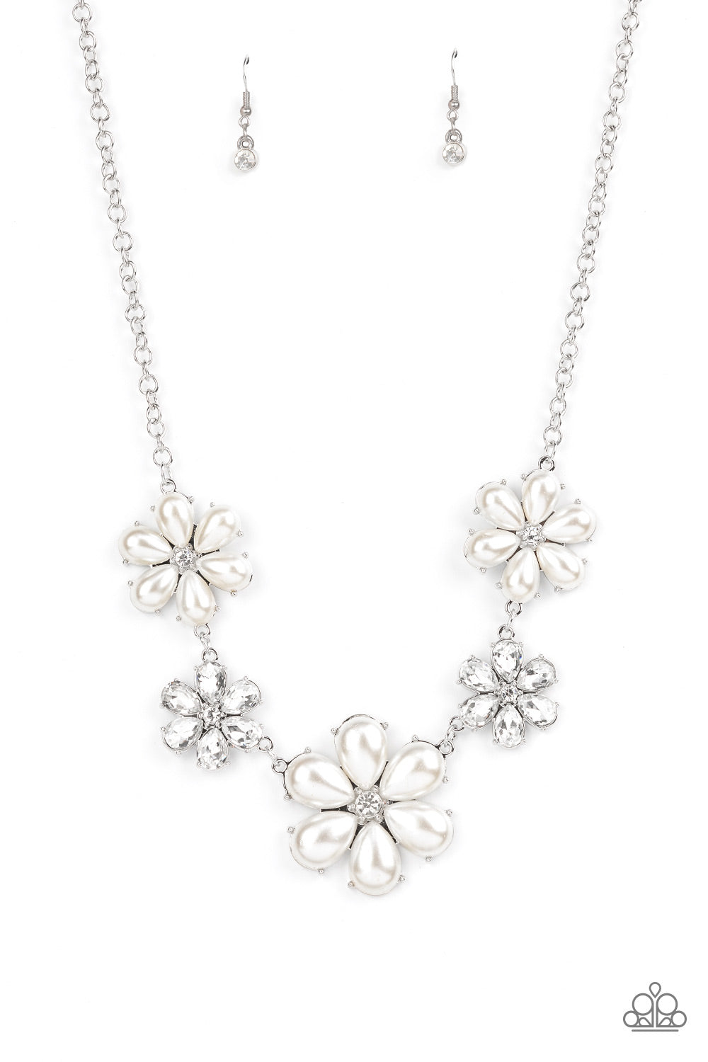 Fiercely Flowering - White Paparazzi Accessories