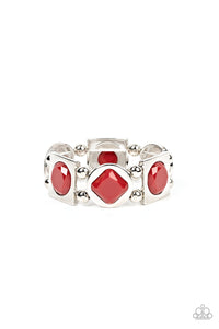 Asymmetrical A-Lister - Red Paparazzi Accessories