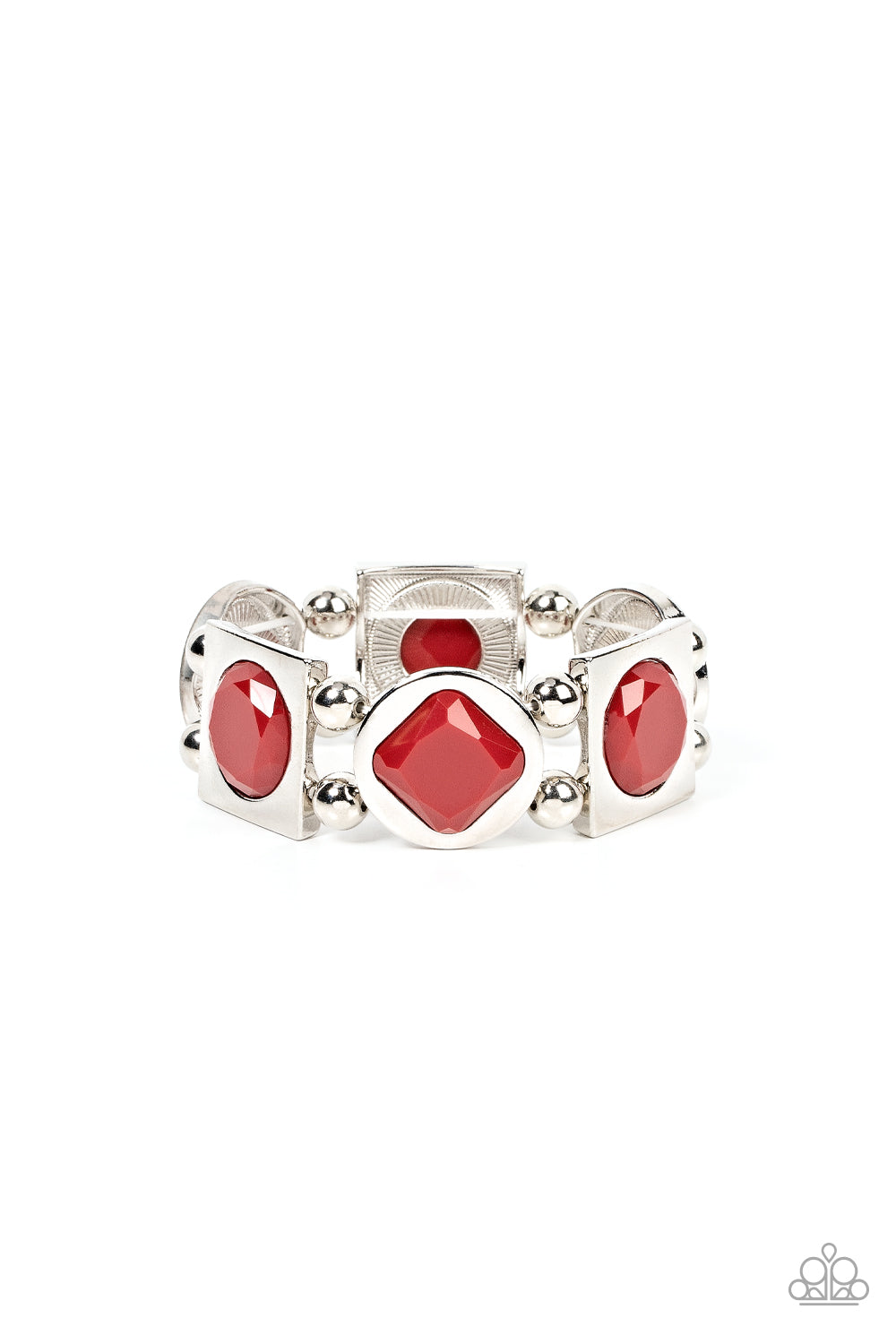 Asymmetrical A-Lister - Red Paparazzi Accessories