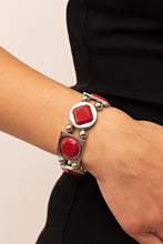 Load image into Gallery viewer, Asymmetrical A-Lister - Red Paparazzi Accessories
