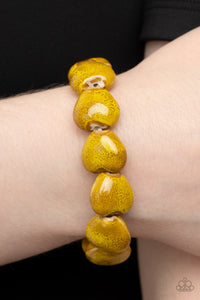 GLAZE a Trail - Yellow Paparazzi Accessories