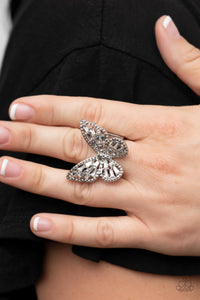 Bright-Eyed Butterfly - White Paparazzi Accessories
