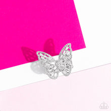 Load image into Gallery viewer, Bright-Eyed Butterfly - White Paparazzi Accessories
