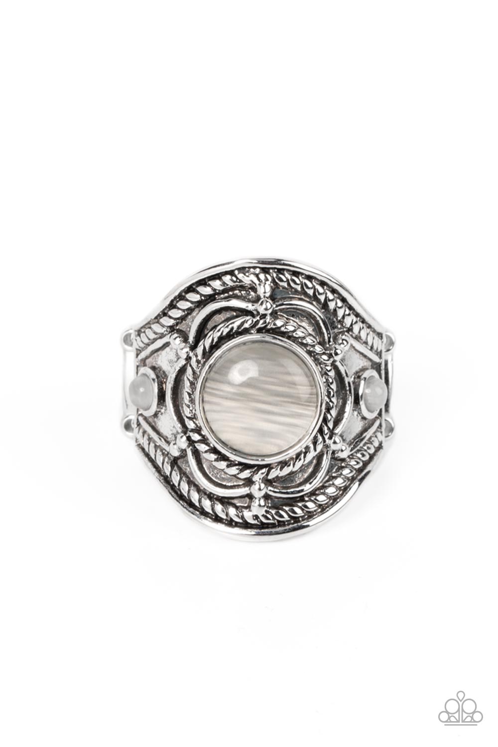 Exuberant Escapade - White Paparazzi Accessories