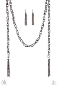 SCARFed for Attention - Gunmetal Paparazzi Accessories