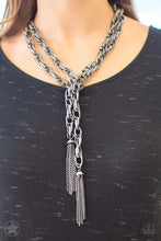 Load image into Gallery viewer, SCARFed for Attention - Gunmetal Paparazzi Accessories
