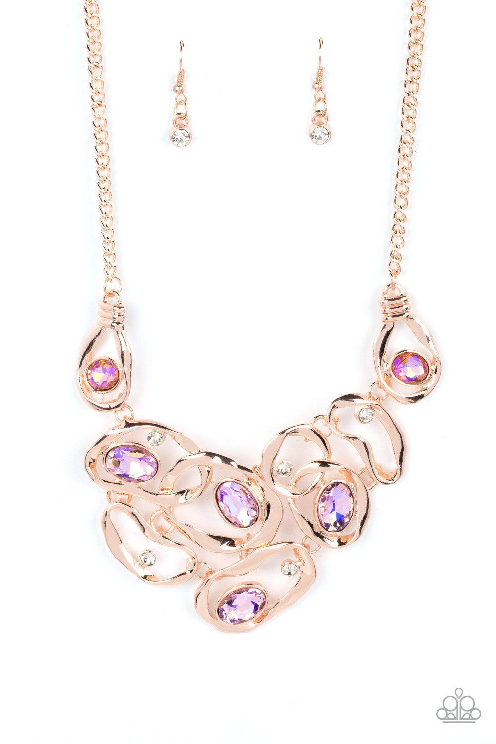 Warp Speed - Rose Gold Necklace Paparazzi Accessories
