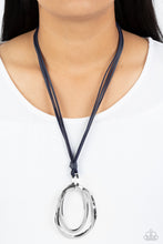 Load image into Gallery viewer, Long OVAL-due - Blue Paparazzi Accessories
