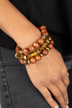 Load image into Gallery viewer, WILD-Mannered - Brass Paparazzi Accessories
