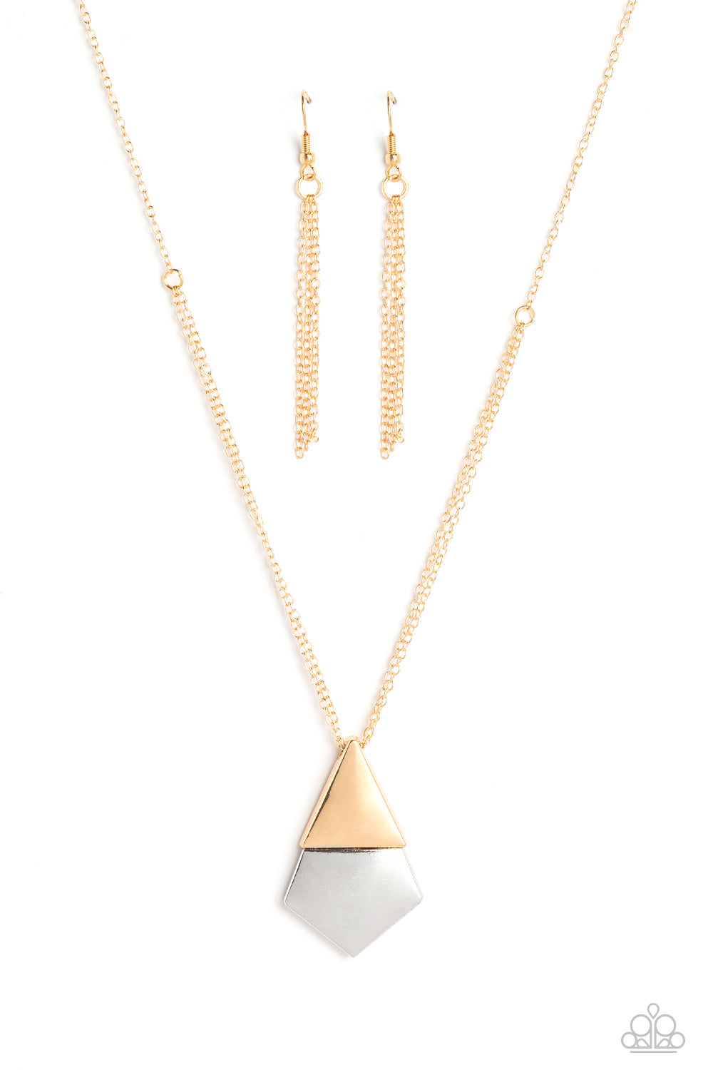 Posh Pyramid - Gold Paparazzi Accessories