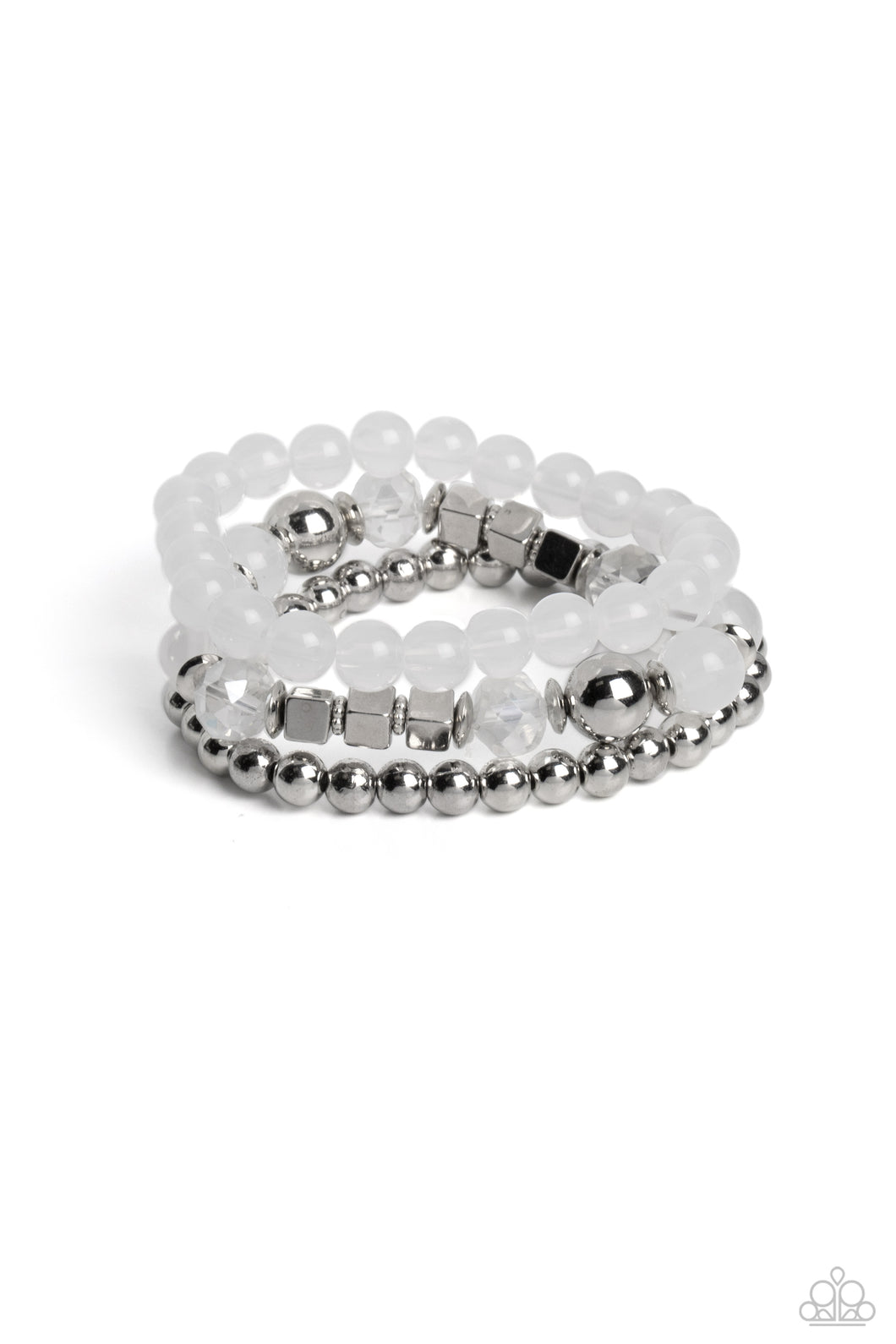 CUBE Your Enthusiasm - White Paparazzi Accessories