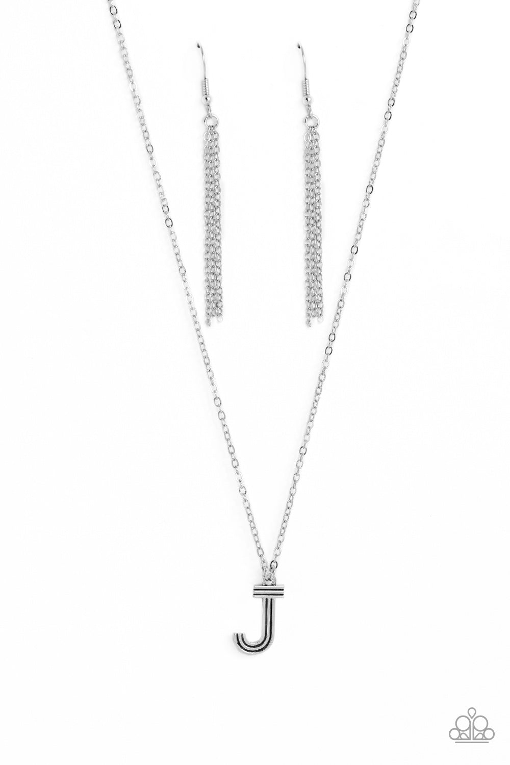 Leave Your Initials - Silver - J Paparazzi Accessories