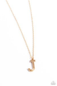 Leave Your Initials - Gold - J Paparazzi Accessories