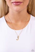 Load image into Gallery viewer, Leave Your Initials - Gold - J Paparazzi Accessories
