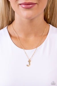 Leave Your Initials - Gold - J Paparazzi Accessories