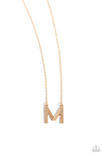 Load image into Gallery viewer, Leave Your Initials - Gold - M Paparazzi Accessories
