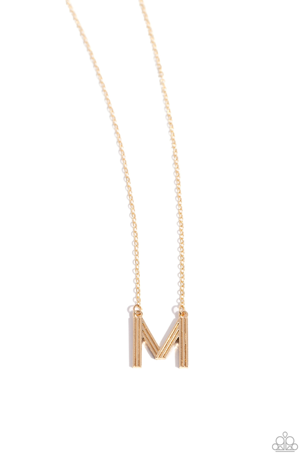 Leave Your Initials - Gold - M Paparazzi Accessories