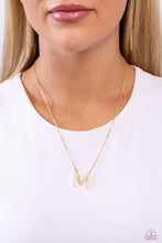 Load image into Gallery viewer, Leave Your Initials - Gold - M Paparazzi Accessories

