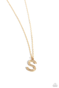Leave Your Initials - Gold - S Paparazzi Accessories
