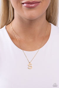 Leave Your Initials - Gold - S Paparazzi Accessories